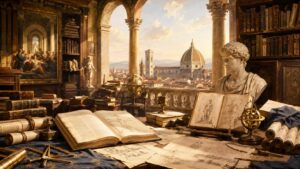 Biblioteca humanista del Renacimiento italiano